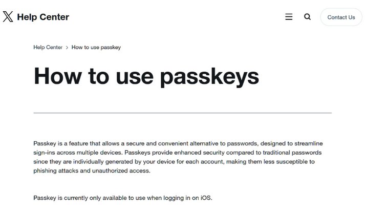 中和镇苹果维修店铺分享iOS用户如何通过通行密钥(Passkey)登录 